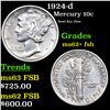 1924-d Mercury Dime 10c Grades Select Unc+ FSB