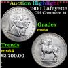 ***Auction Highlight*** 1900 Lafayette Lafayette Dollar $1 Graded Choice Unc BY USCG (fc)