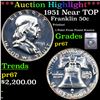 Proof ***Auction Highlight*** 1951 Franklin Half Dollar Near TOP POP! 50c Graded pr67 By SEGS (fc)