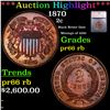 Proof ***Auction Highlight*** 1870 Two Cent Piece 2c Graded pr66 rb By SEGS (fc)