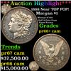 Proof ***Auction Highlight*** 1888 Morgan Dollar Near TOP POP! $1 Graded pr66+ cam By SEGS (fc)