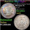 ***Auction Highlight*** 1892-s Morgan Dollar Monster Rainbow Toned $1 Graded au53 By SEGS (fc)
