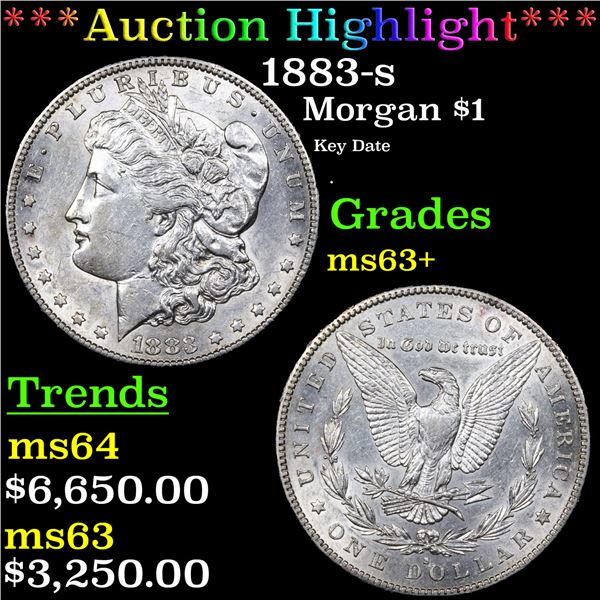 ***Auction Highlight*** 1883-s Morgan Dollar $1 Graded Select+ Unc BY USCG (fc)