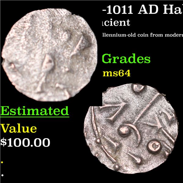 854-1011 AD Habbari Emirate Abbasid Caliphate Silver Damma Grades Choice Unc