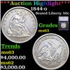 Image 1 : ***Auction Highlight*** 1844-o Seated Half Dollar 50c Graded ms63 By SEGS (fc)