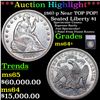 Image 1 : ***Auction Highlight*** 1867-p Seated Liberty Dollar Near TOP POP! $1 Graded ms64+ By SEGS (fc)