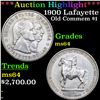 ***Auction Highlight*** 1900 Lafayette Lafayette Dollar $1 Graded Choice Unc BY USCG (fc)