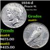 1934-d Peace Dollar $1 Grades Select+ Unc