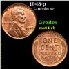 Image 1 : 1948-p Lincoln Cent 1c Grades Choice Unc RB