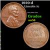 1929-d Lincoln Cent 1c Grades Choice AU/BU Slider