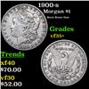 1900-s Morgan Dollar $1 Grades vf+++