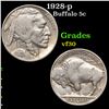 Image 1 : 1928-p Buffalo Nickel 5c Grades vf++