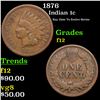 Image 1 : 1876 Indian Cent 1c Grades f, fine