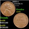 1931-s Lincoln Cent 1c Grades Select AU