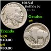 1915-d Buffalo Nickel 5c Grades g+