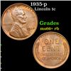1935-p Lincoln Cent 1c Grades GEM++ RB