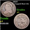 Image 1 : 1827 Capped Bust Dime 10c Grades g, good