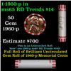 Image 1 : Shotgun Lincoln 1c roll, 1960-p 50 pcs Bank Wrapper.