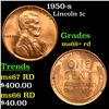 1950-s Lincoln Cent 1c Grades GEM++ RD