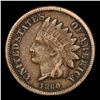 Image 2 : 1860 Indian Cent 1c Grades Select AU