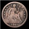 Image 2 : 1845-p Seated Liberty Half Dime 1/2 10c Grades vg details
