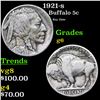 1921-s Buffalo Nickel 5c Grades g+