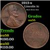 1913-s Lincoln Cent 1c Grades Choice AU