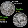 1929-s Buffalo Nickel 5c Grades xf+