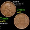 1919-s Lincoln Cent 1c Grades Choice AU