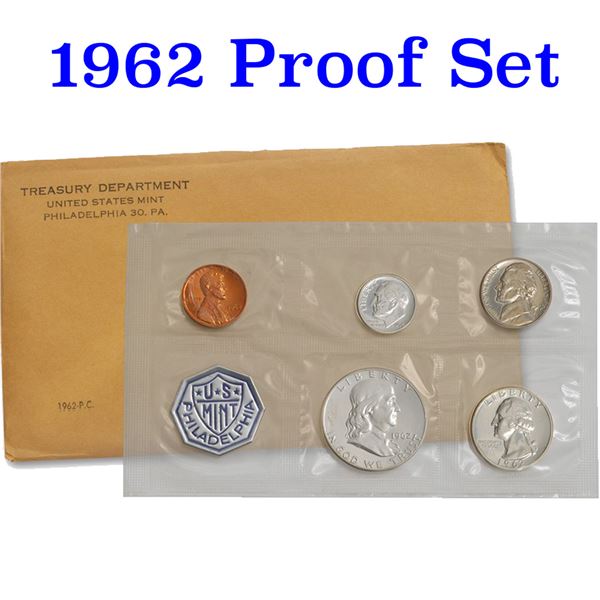 1962 Proof Set 6 Coins Inside!! In Original Government packaging
