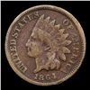 Image 2 : 1864 CN Indian Cent 1c Grades f, fine