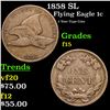 1858 SL Flying Eagle Cent 1c Grades f+