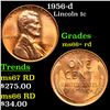 1956-d Lincoln Cent 1c Grades GEM++ RD