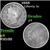 1888 Liberty Nickel 5c Grades g, good