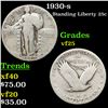 1930-s Standing Liberty Quarter 25c Grades vf+