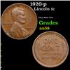 1920-p Lincoln Cent 1c Grades Choice AU/BU Slider