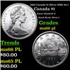 1965 Canada $1 Silver KM# 64.1 Grades GEM+ UNC PL