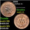 1899 Indian Cent 1c Grades GEM Unc RB