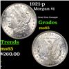 Image 1 : 1921-p Morgan Dollar $1 Grades GEM Unc