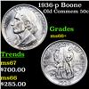 1936-p Boone Old Commem Half Dollar 50c Grades GEM++ Unc