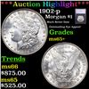 Image 1 : ***Auction Highlight*** 1902-p Morgan Dollar $1 Graded ms65+ By SEGS (fc)