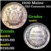 Image 1 : 1920 Maine Old Commem Half Dollar 50c Grades Choice Unc