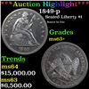 Image 1 : ***Auction Highlight*** 1849-p Seated Liberty Dollar $1 Graded Select+ Unc BY USCG (fc)