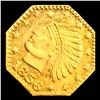 Image 2 : 1856 California Gold Indian Octagonal Charm Grades Choice Unc