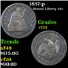 Image 1 : 1857-p Seated Liberty Quarter 25c Grades vf+