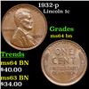 Image 1 : 1932-p Lincoln Cent 1c Grades Choice Unc BN