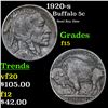 Image 1 : 1920-s Buffalo Nickel 5c Grades f+