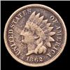 Image 2 : 1862 Indian Cent 1c Grades vf++