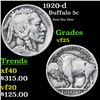 Image 1 : 1920-d Buffalo Nickel 5c Grades vf+