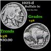 Image 1 : 1925-d Buffalo Nickel 5c Grades vg, very good